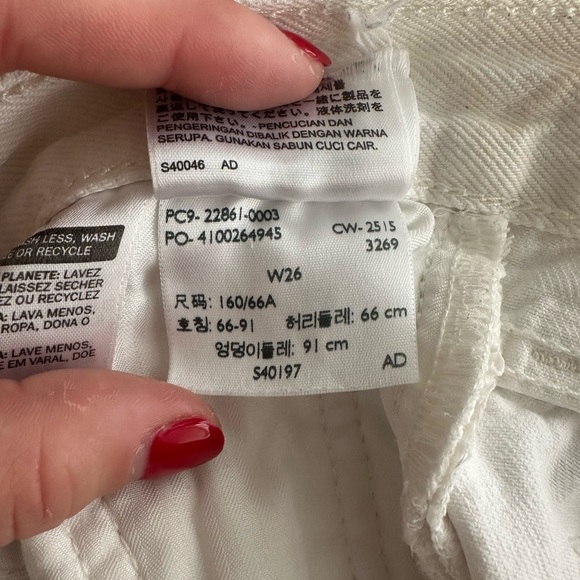 Levis 501 Original Fit White Jeans - Picture 6 of 10